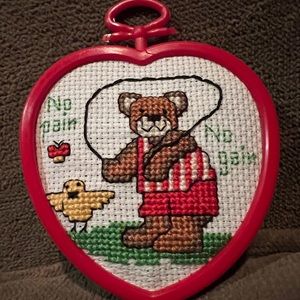 No Pain No Gain Cross Stitch Ornament